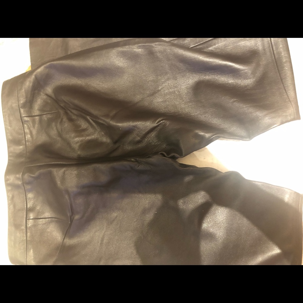 Leather black pants